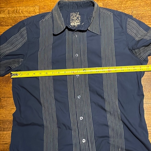 Blue Guru men’s blue button-down, short sleeve shirt - L - Picture 4 of 9